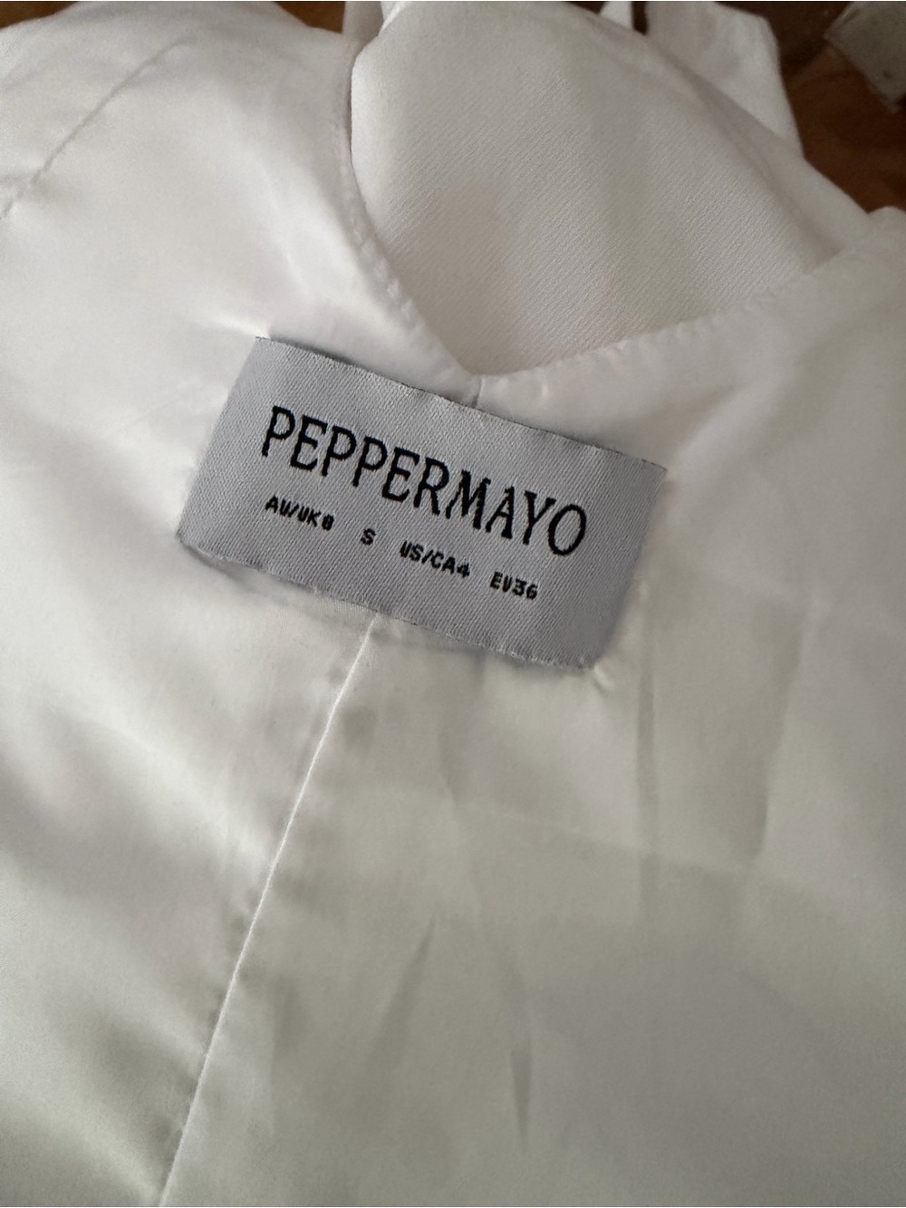 Peppermayo White Sleeveless Backless Mini Shift Dress, Small, NWOT - Picture 9 of 10